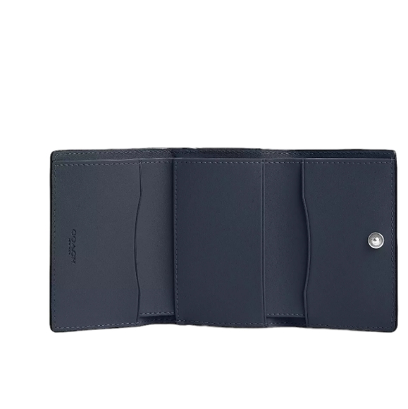 Small Trifold Coach Wallet In Colorblock Micro Signature Canvas - Picture 2 of 2